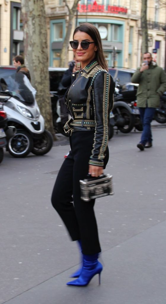 Camilla Coelho-Designer Studded Leather Jacket