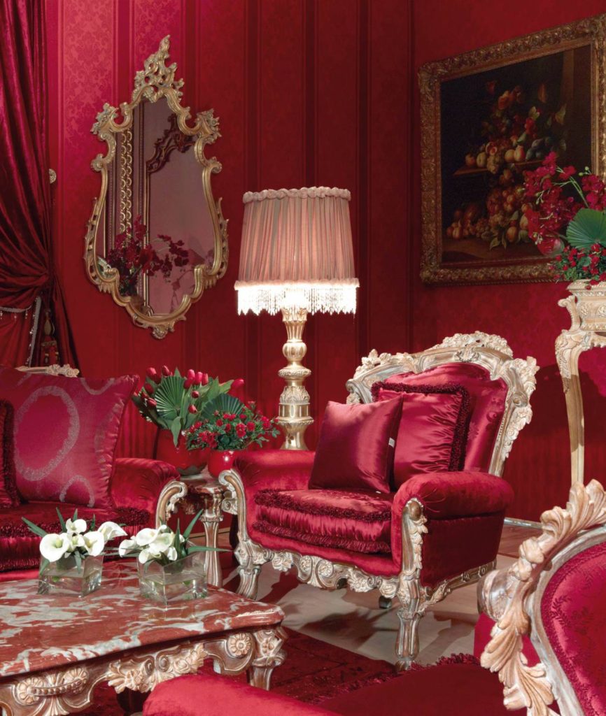 classic red furniture